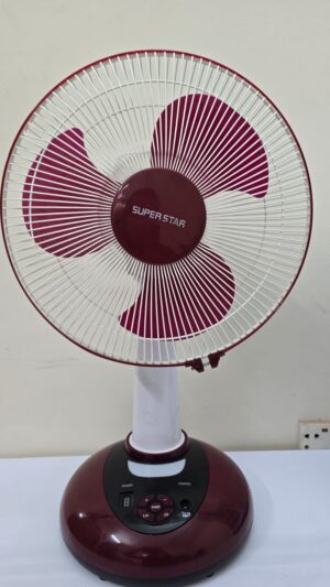 সুপার স্টার রিচার্জেবল ফ্যান - ১২ ইঞ্চি