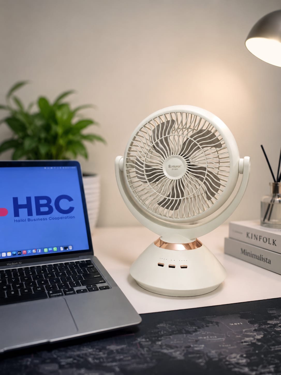 Jy super -2571 rechargeable fan